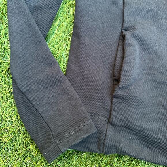 Standard James Perse Estilo Moto Zip Oversized Hood Sweatshirt Jacket blk Size 2 - Picture 5 of 12